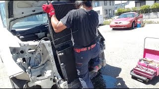 【黒苺】素人が復活させる　ラジエーターの交換　エルグランド　ME51