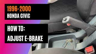 1996-2000 Honda Civic - Adjust Emergency Brake - Girlie Garage