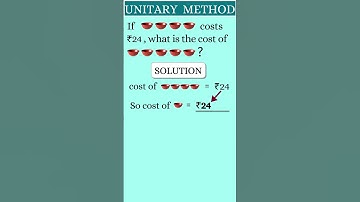 UNITARY METHOD Grade 6 Grade 7