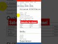 CV creation, How to make an attractive CV within 5mints #csworld #subscribe #instagram #arsalan