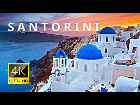 Santorini, Greece 🇬🇷 in 4K ULTRA HD 60FPS video by drone