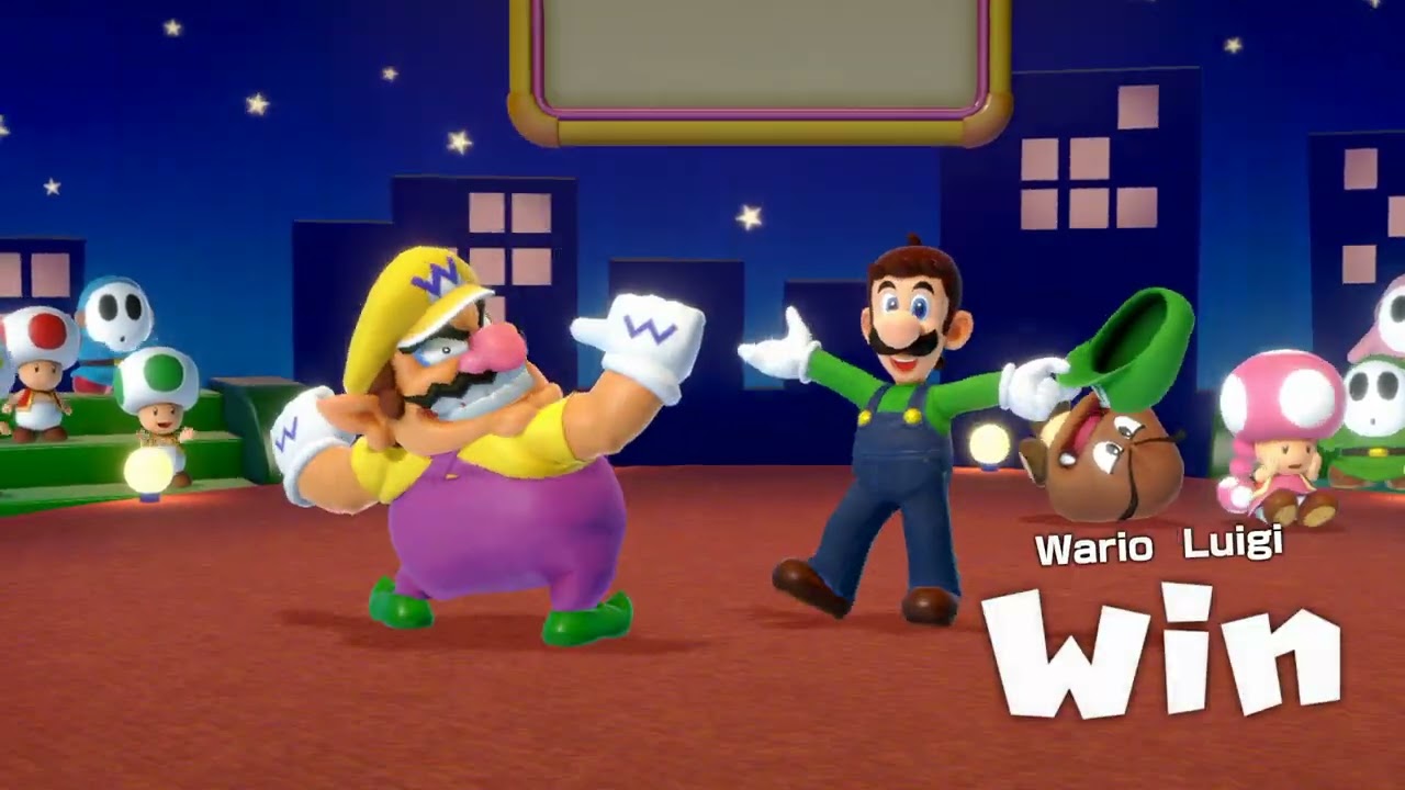 Super Mario Party Jamboree - Toadette vs Wario vs Goomba vs Luigi - Goomba Lagoon