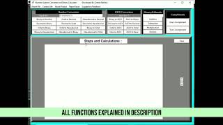 Number System Converter and Binary Calculator Software Using Python screenshot 1