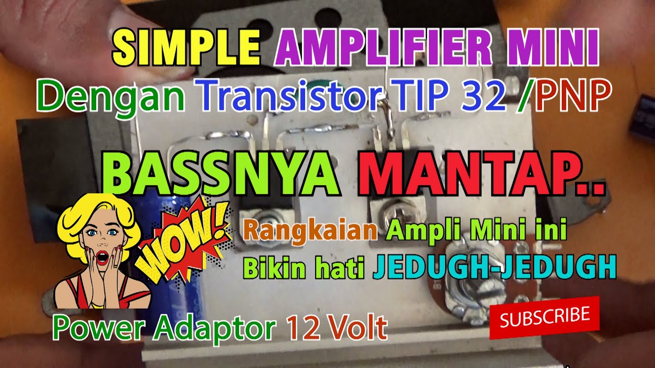 DIY POWERFULL ULTRA BASS |  SIMPLE  AMPLIFIER MINI  TIP32  |   DC 12 VOLT   |  PART 2