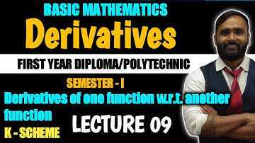 Derivatives | Derivatives of Parametric Functions | Lecture 08 | First Year Diploma & Polytechnic