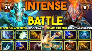 INTENSE HARD CARRY BATTLE | ELECTRO SLASH SPEED JUGGERNAUT VS. INSANE CRIT DMG PHANTOM ASSASSIN