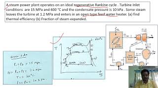 lecture 11 cogeneration , example of regenerative rankine cycle