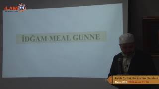 İklab, İdğam Meal Gunne, İdğam Bilâ Gunne Tecvid Dersleri - Hayri Ünal