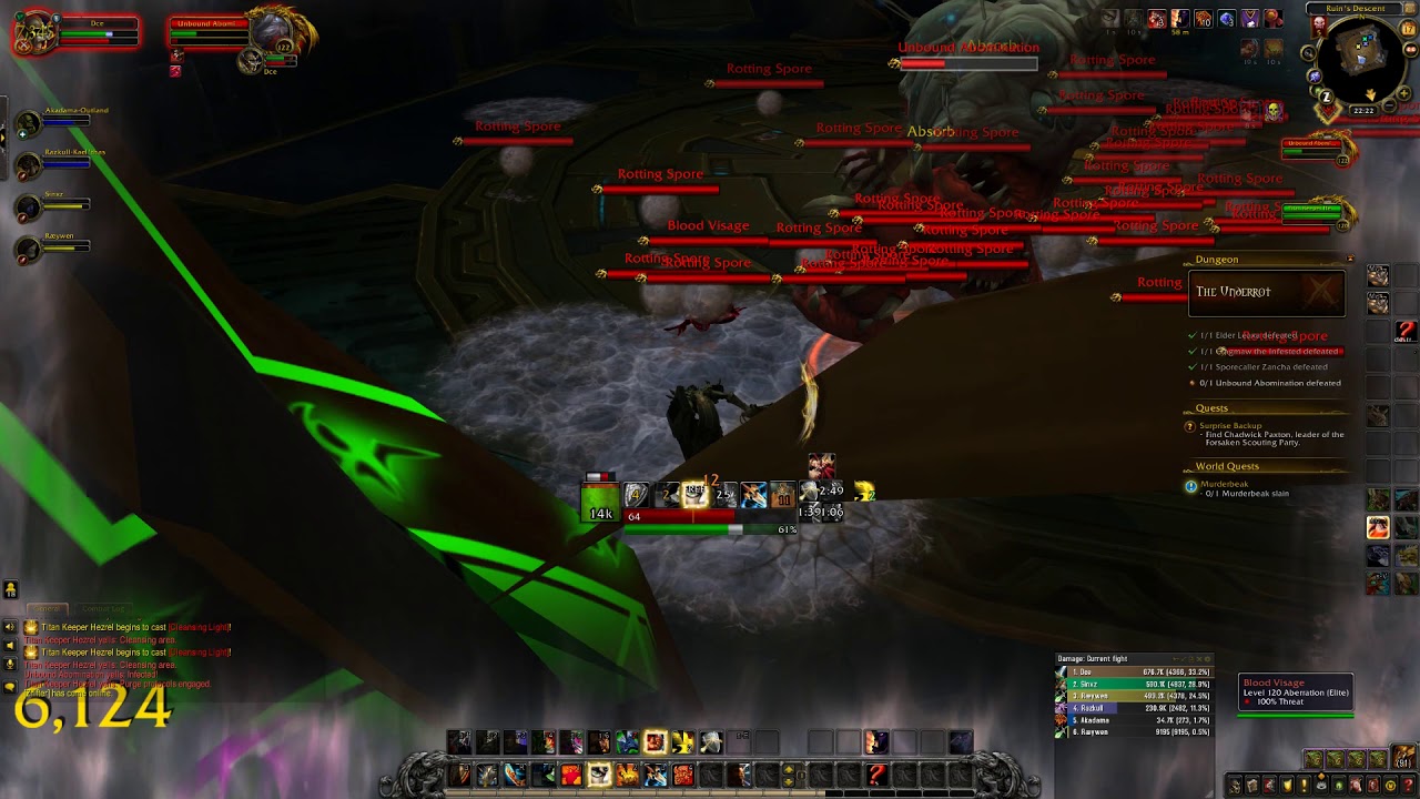 Underrot last boss tank solo