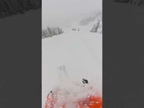 The snow finally