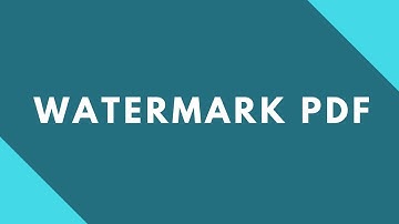 How to add watermark in pdf file ?
