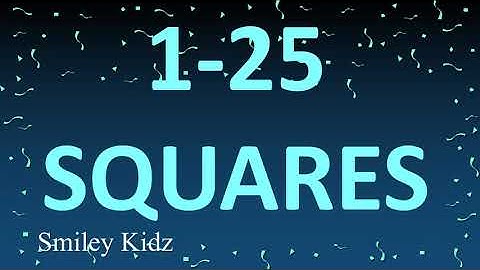 Class 8 Maths | Squares and Square roots | 1-25 Squares | @SmileyKidz5