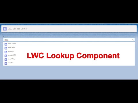 LWC Lookup Component