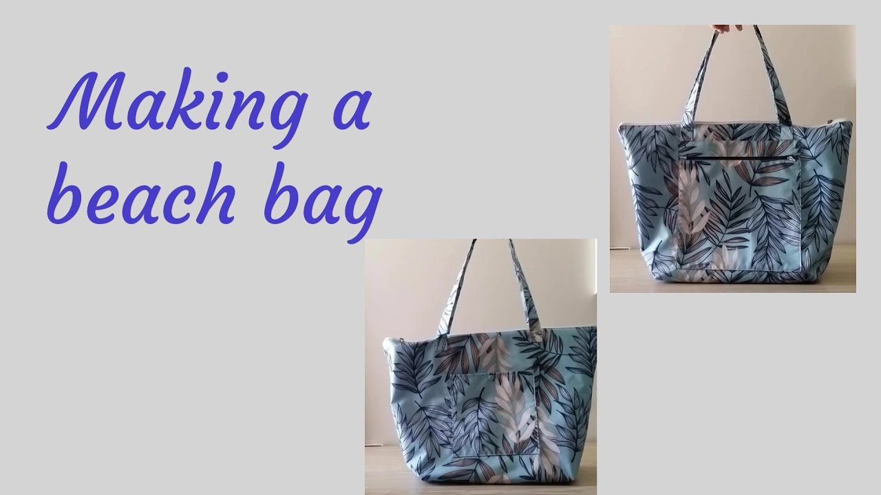 How to make a beach bag / weekend bag / gym bag with multiple pockets