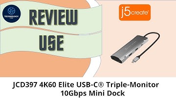 Review j5create JCD397 4K60 Elite USB C® Triple Monitor 10Gbps Mini Dock : Unbox, Setup & Use