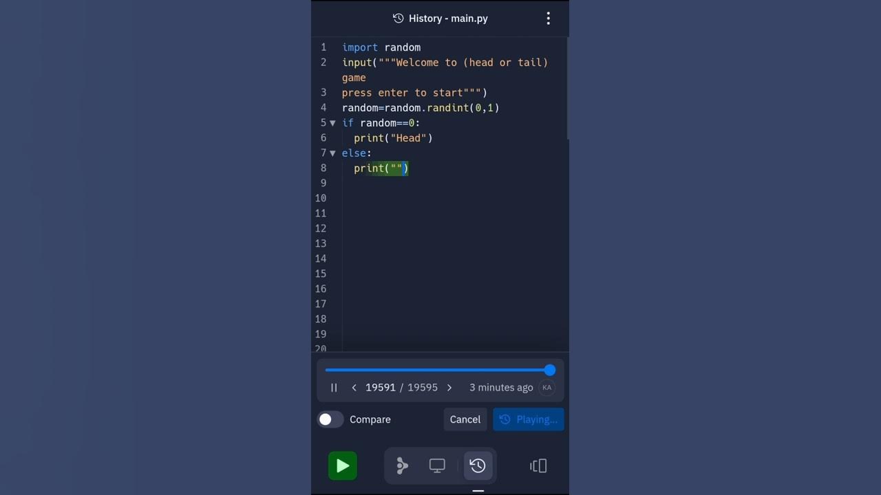 #python : Heads and Tails game using python #coding - YouTube