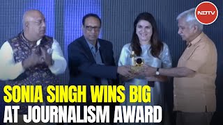 NDTV's Sonia Singh Wins Lifetime Achievement At Prestigious Journalism Award