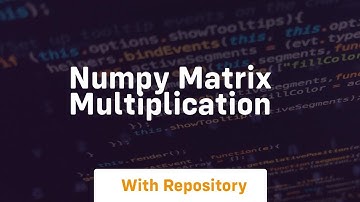 numpy matrix multiplication