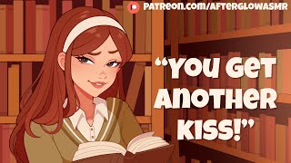 Helping Your Flirty Friend With Homework in the Library (Study Session) (Rainy Night) (Kissing You)