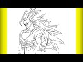 How to draw goku super saiyan 3  drawing creation 