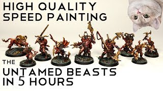 How to paint the Untamed Beasts - Warcry speed painting in high quality - How to paint skin and bone
