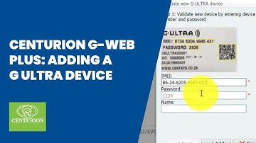 CENTURION G WEB PLUS: Adding a G ULTRA device