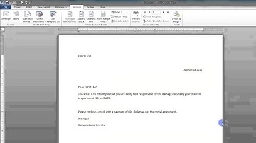 19.7 Mail Merge Letters Wizard - MS Word (Urdu) - MS Office 2010 Tutorials