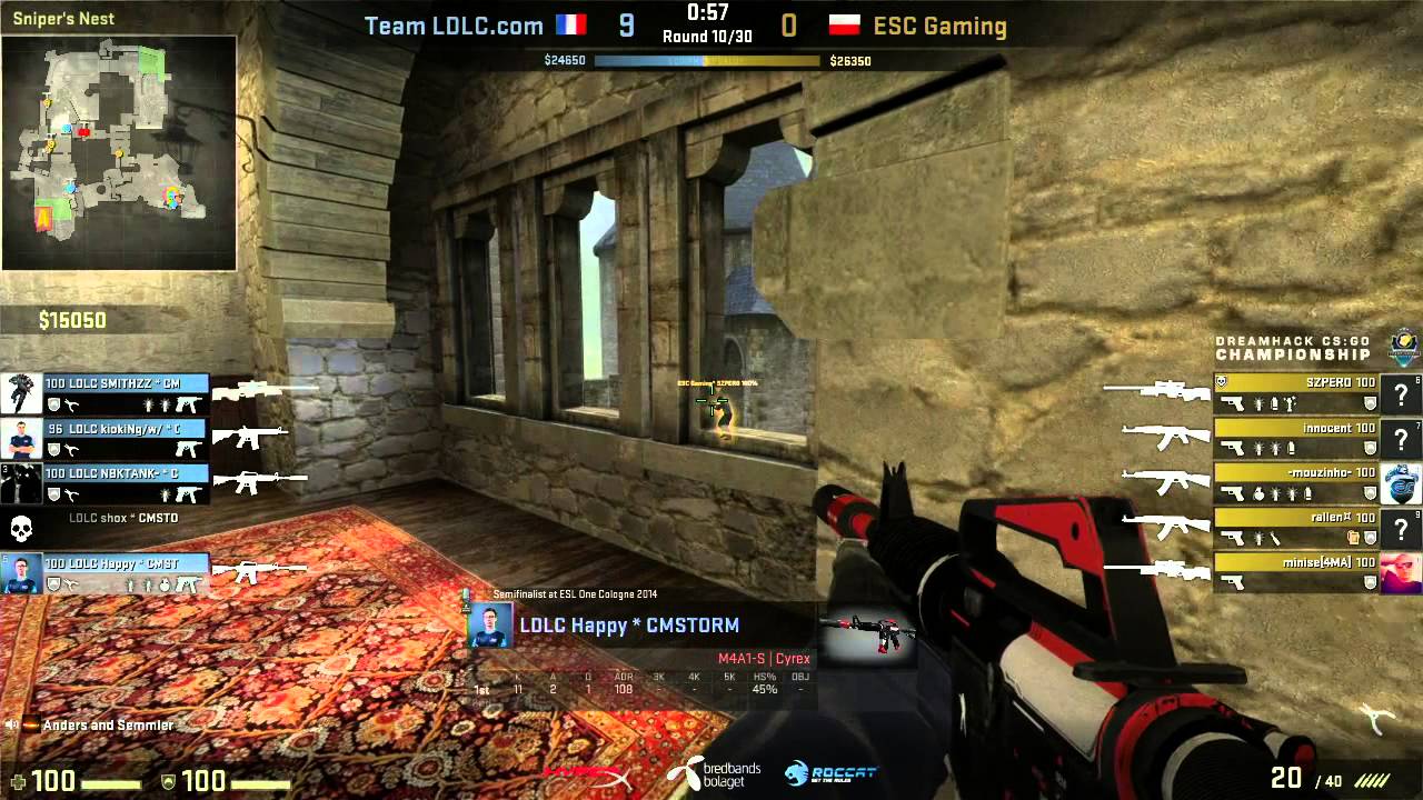 Dreamhack Winter 2014 CS GO Championship Group Stage LDLC Vs ESC Gaming 