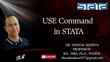 3. USE Command in STATA || Dr. Dhaval Maheta