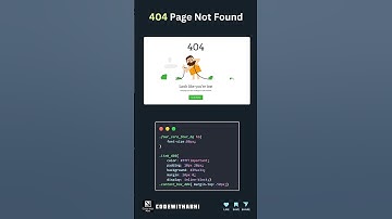 404 Page not Found page for website #trending #coding #webdevelopment #shorts #youtubeshorts #css
