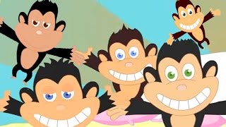 Five Little Monkeys Jumping On The Bed Nursery Rhymes Song For Childrens