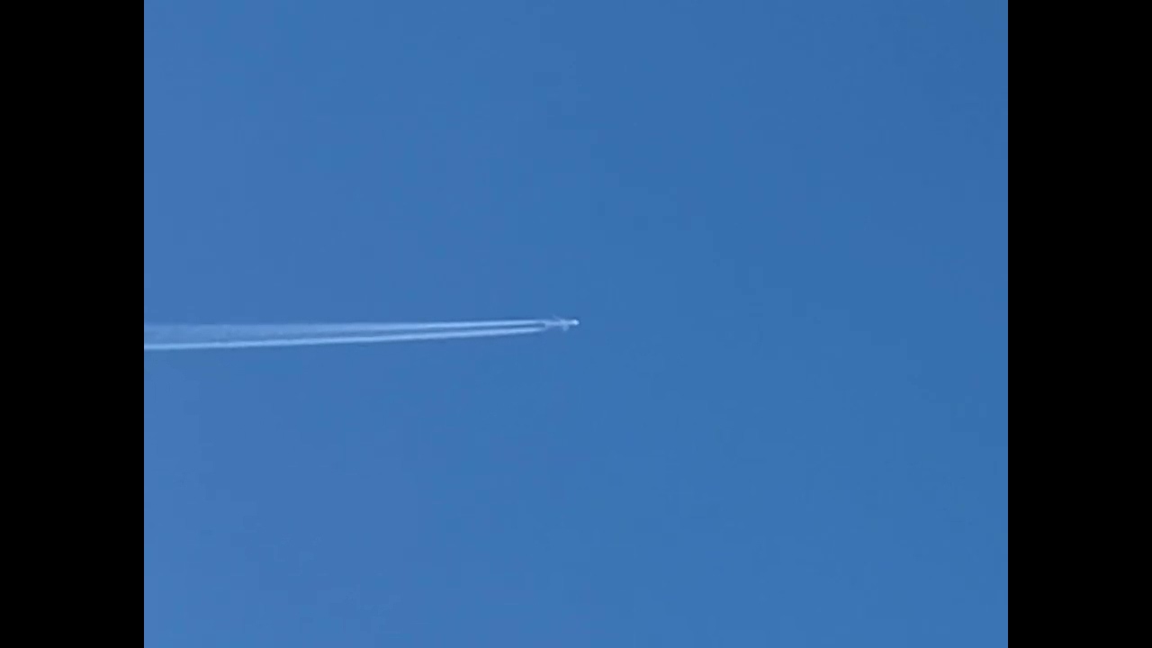 Air France Boeing 777-328 flying over Burlington NJ