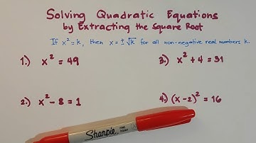 How to Solve Quadratic Equations by Extracting the Square Root? @MathTeacherGon