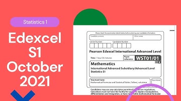 Edexcel IAL S1 October 2021 Exam Paper