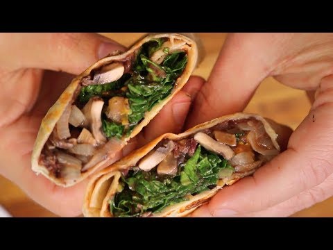 Vegan Bean Burrito - refried beans burrito recipe - plant-based diet - wfpb