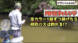 【オリキンの挑戦】MMZ全カラーを1投ずつ投げたら何匹釣れる！？