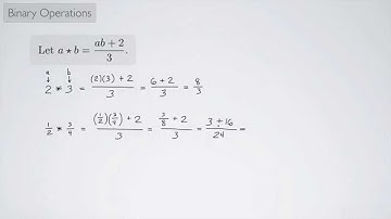 (Precalculus) Binary Operations