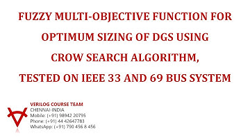 FUZZY MULTI-OBJECTIVE FUNCTION FOR OPTIMUM SIZING OF DGS USING CROW SEARCH ALGORITHM