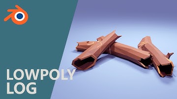 Simple method  to make a Lowpoly  Log in Blender