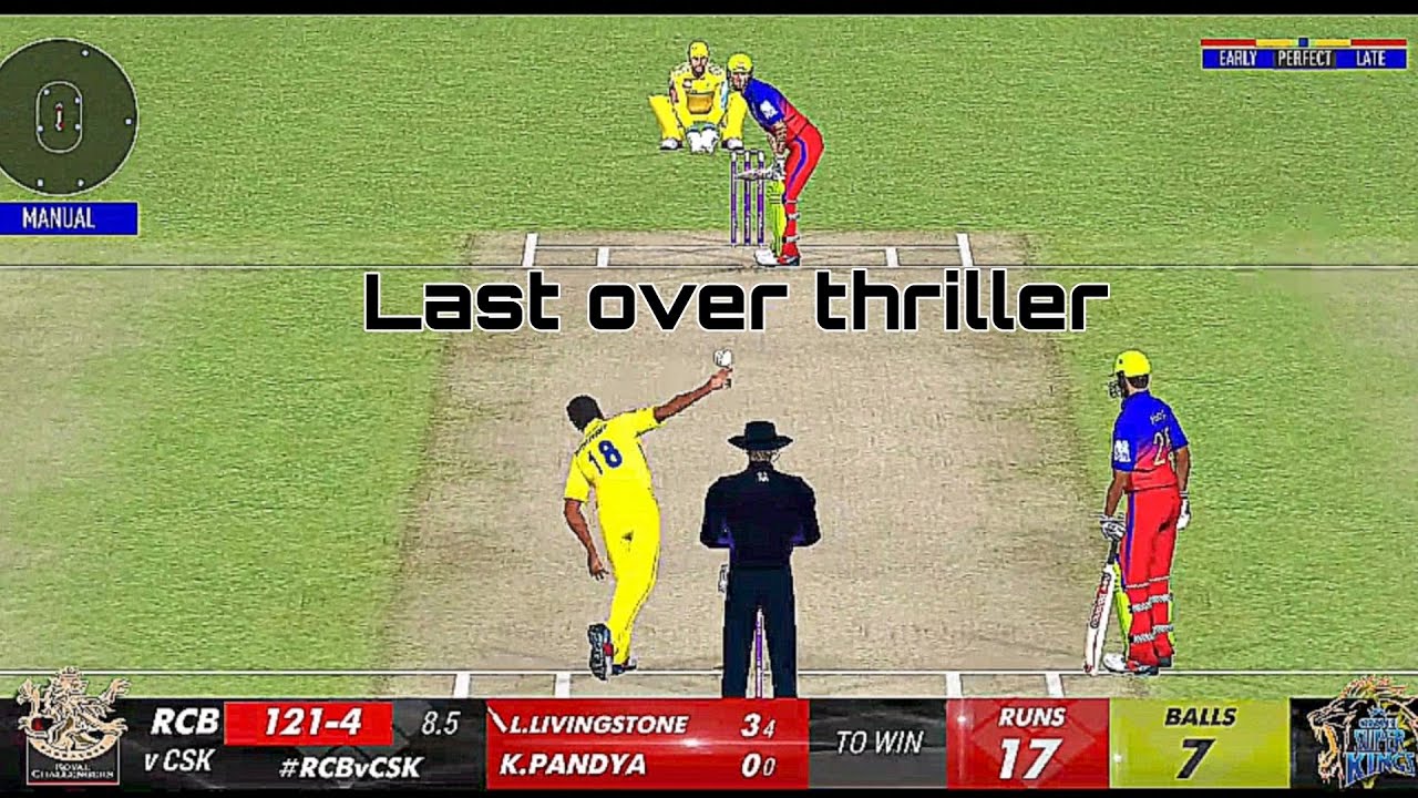 RCB VS CSK| IPL 2025 in Real cricket 25|Last over thriller💥|updated ...