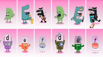 Sprunki Alphabet Lore D, E, F vs Sprunki Alphablocks D, E, F | Compilation Incredibox