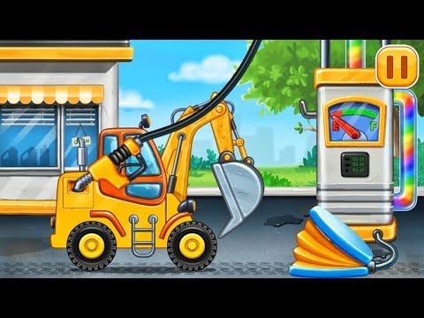 الحفار الجرار سيارة الإطفاء شاحنات القمامة ولعبة البناء للأطفال ألعاب سيارات Excavator Toys