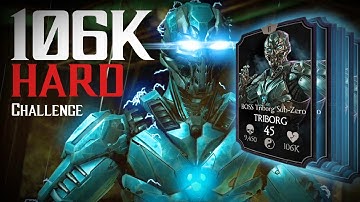 106K HEALTH!!! CYBER SUB-ZERO Triborg CHALLENGE (HARD) Mortal Kombat X Mobile iOS/Android 1.12