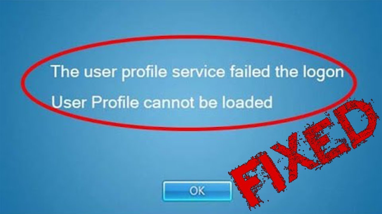 Fix user. User profile Windows. Windows Logon terminated.