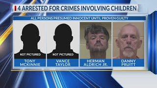 Four Bossier Parish men arrested for sex crimes involving juveniles