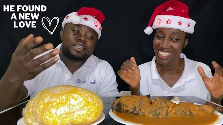 ASMR STARCH FUFU AND SPICY TILAPIA FISH PEPPER SOUP AFRICAN FOOD MUKBANGNIGERIAN FOOD MUKBANG