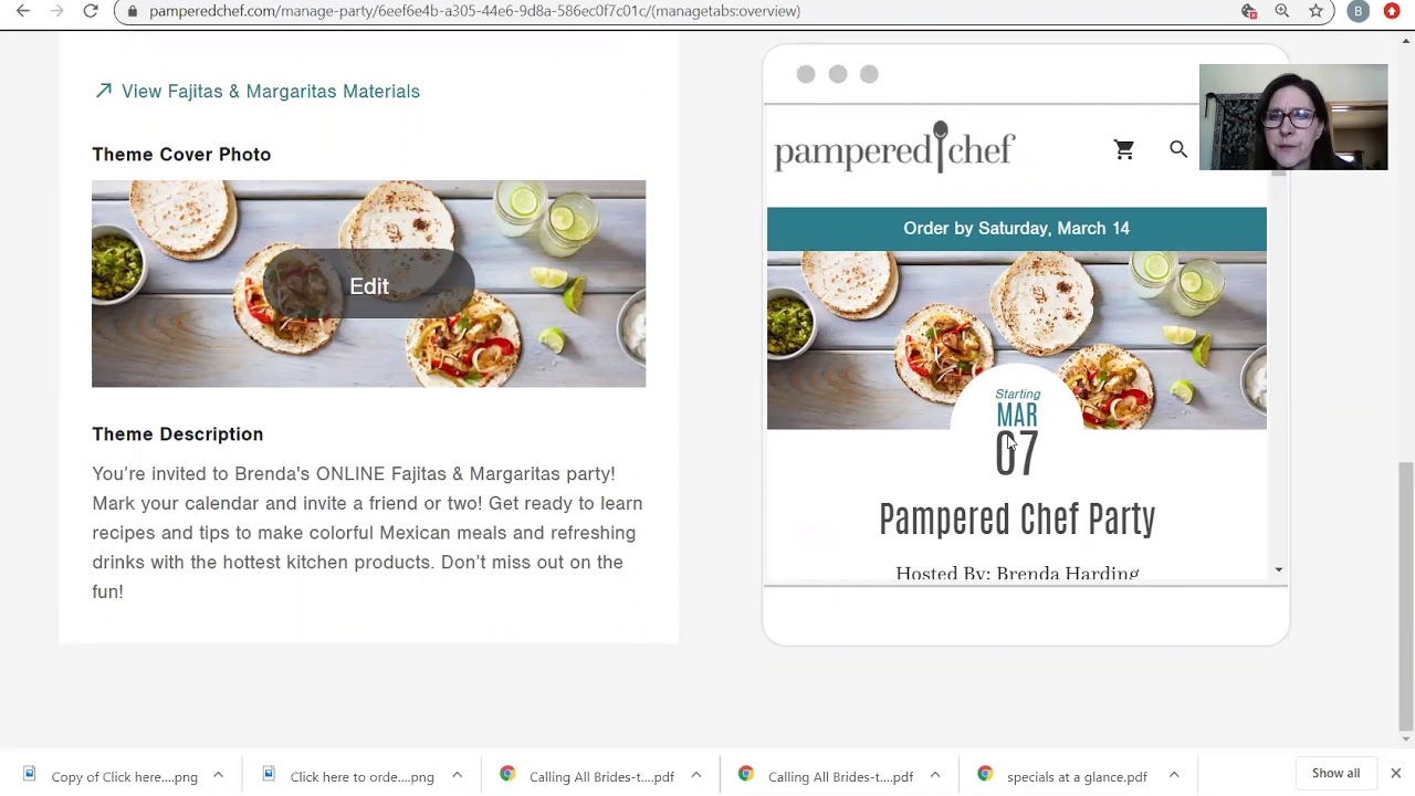 How To Set Up A Pampered Chef Virtual Party In Consultant s Corner how-to-set-up-a-pampered-chef-virtual-party-in-consultant-s-corner