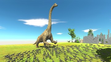 New Unit Sauropod BRACHIOSAURUS vs ARMIES - Animal Revolt Battle Simulator