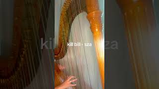 KILL BILL 🪉 one of my favorite SZA songs and so fun to play on harp!! #sza #szakillbill #harp