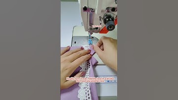 Simple triangle lace technique.#triangle  #factory #sewingtips #sewing